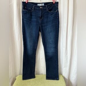 Levi Strauss Signature Womens Jeans Mid Rise Straight 33x32 Dark